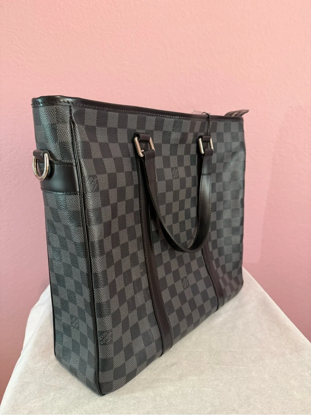 Louis Vuitton Tadao Tote Black/Gray Damier Graphite